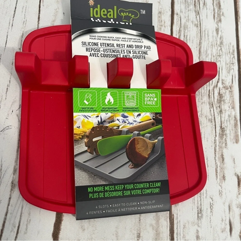 Ideal Kitchen Silicone Utensil Rest Drip Pad Spoon Rest new‎